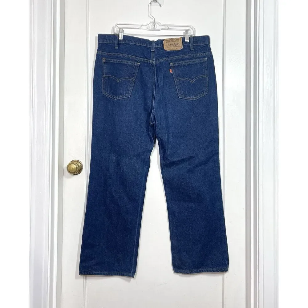 LEVIS USA Made 20517 0217 Vintage 70s Orange Tab Actual 38 W X 26 L (tag 40x30)